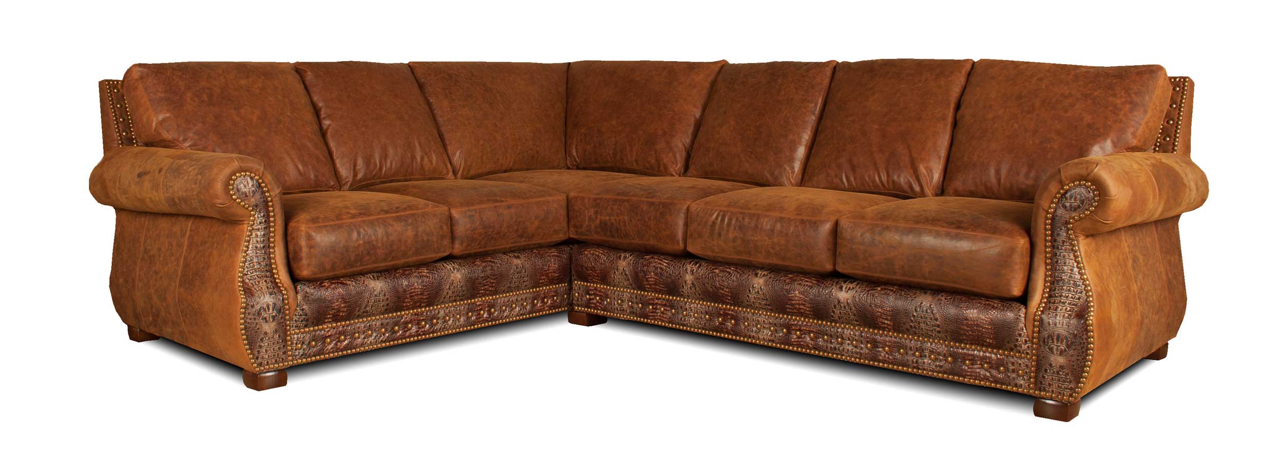 Sun Deep Leather Sectional, Deep Leather Couch