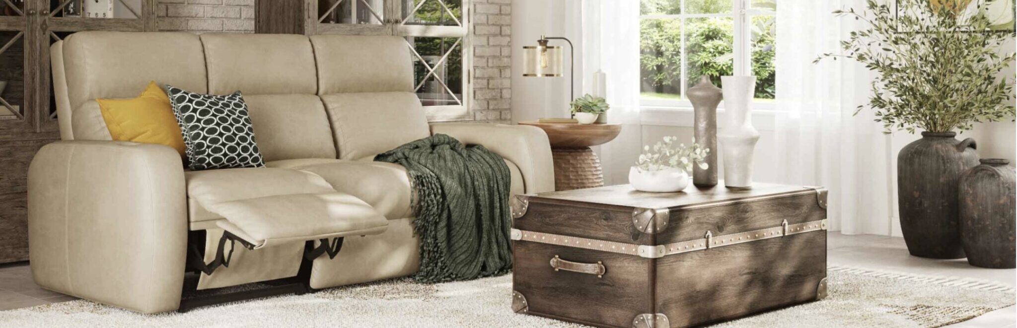 Manhattan power headrest reclining sofa room