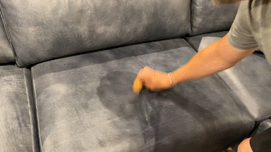 cleaning protected leather