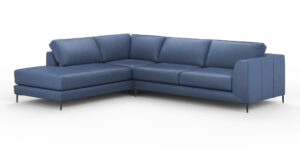 Custom leather sectional