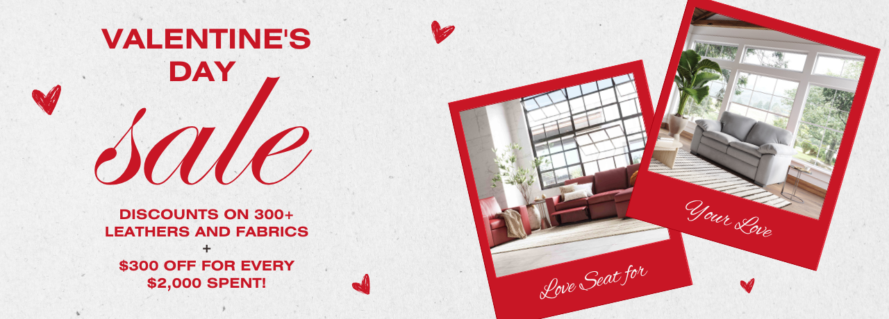 Leather Furniture sale valentines day